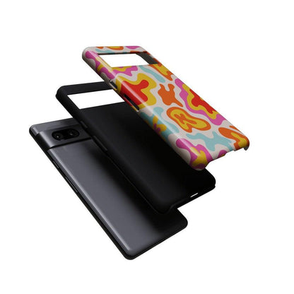 Tropical Color Splash | Abstract Retro Google Pixel Case Google Pixel Case Casetry