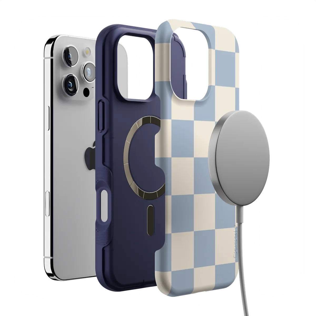 Fit Check | Light Blue Checkerboard Case