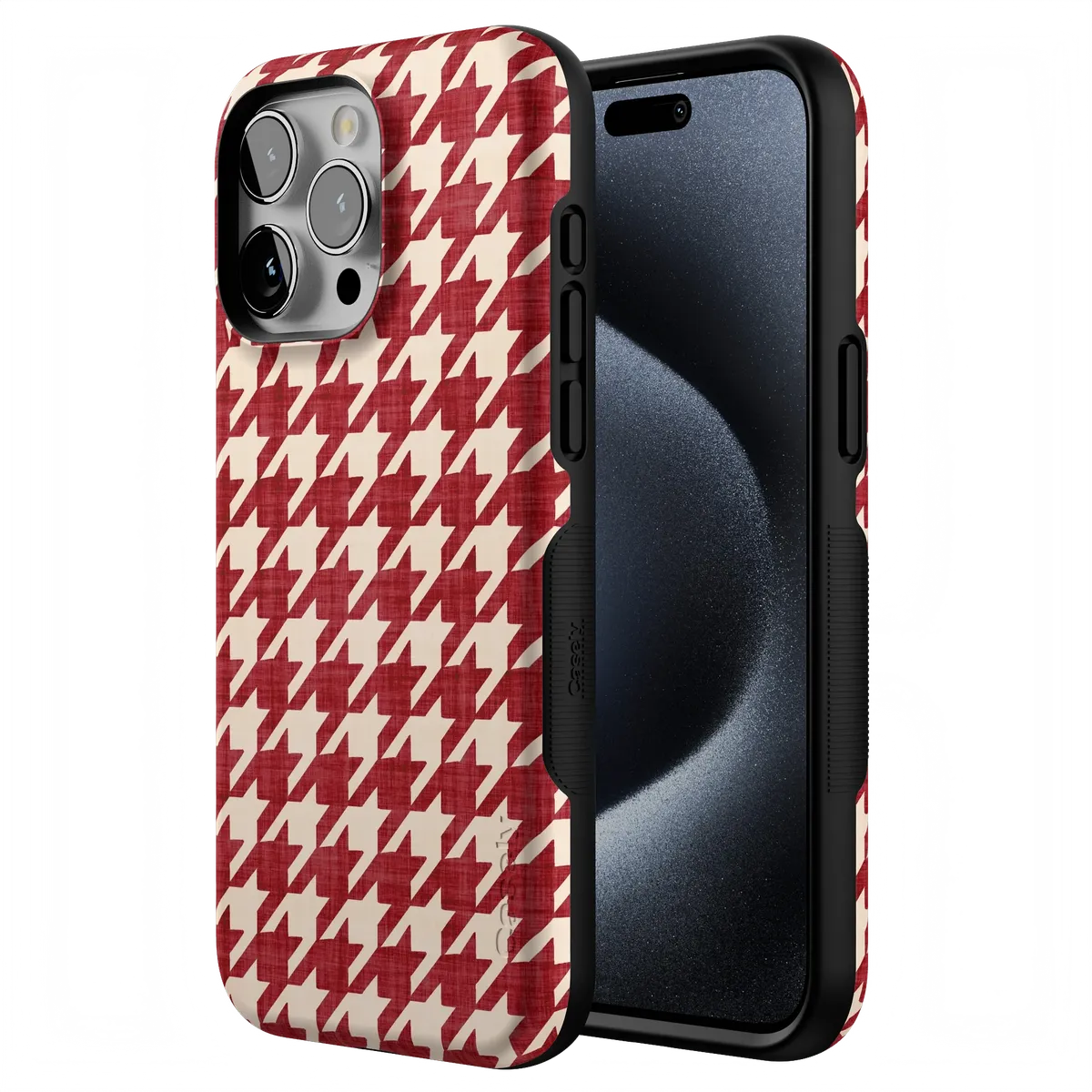 Scarlet Stitch | Red Houndstooth Case