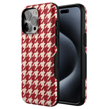 Scarlet Stitch | Red Houndstooth Case