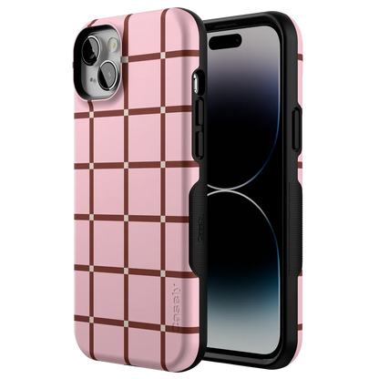 Uptown Gridlock | Pink Checkerboard Case