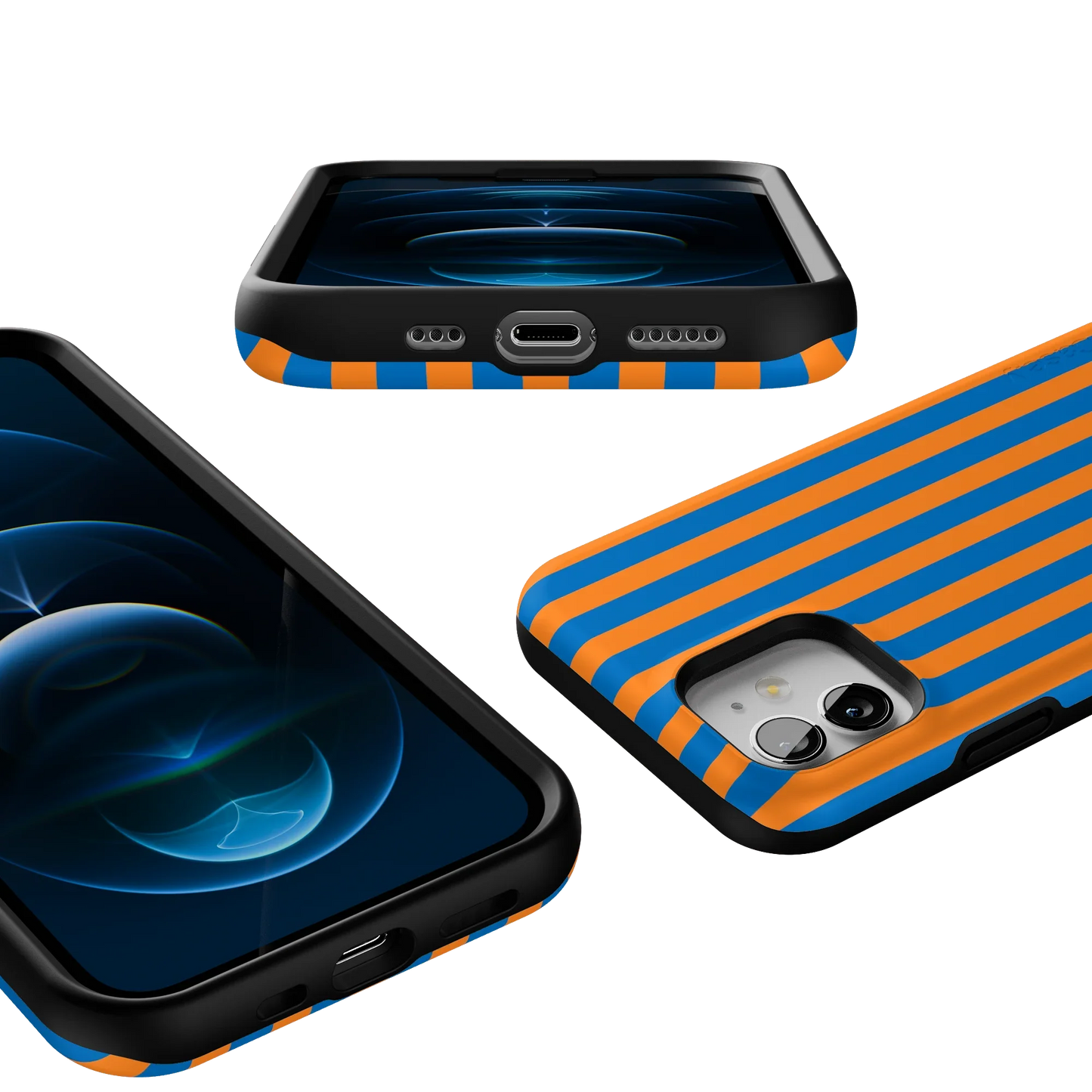 Go New York | Blue & Orange Stripes Case