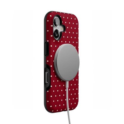 On the Dot | Maroon Polka Dot Case