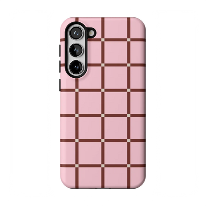 Uptown Gridlock | Pink Checkerboard Case