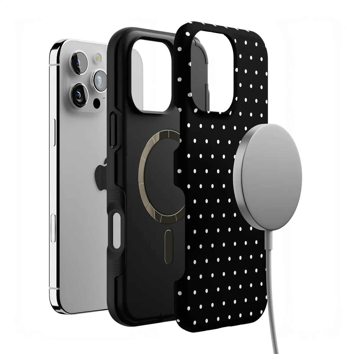On the Dot | White Polka Dot Case
