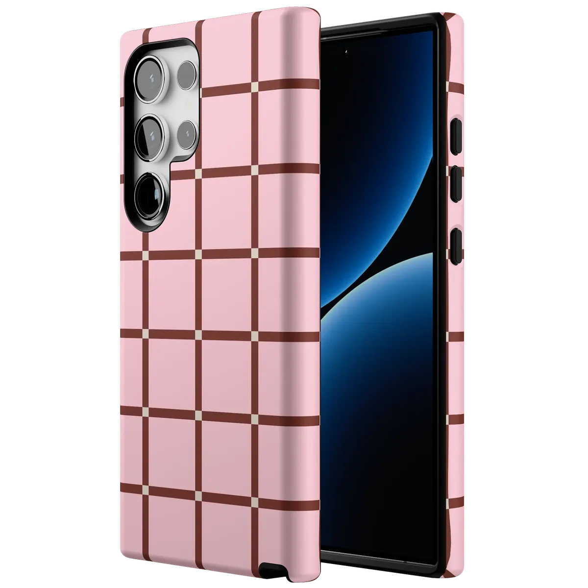 Uptown Gridlock | Pink Checkerboard Case