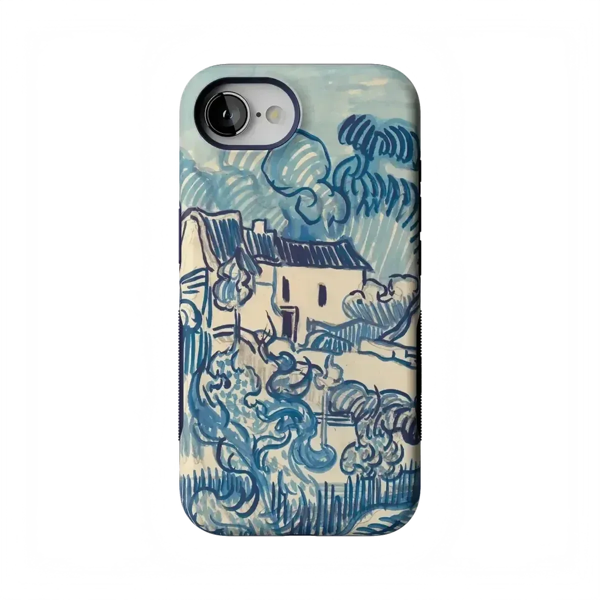 Van Gogh | Landscape With Houses Phone Case iPhone Case Van Gogh Museum Bold Flex + MagSafe® iPhone 16e
