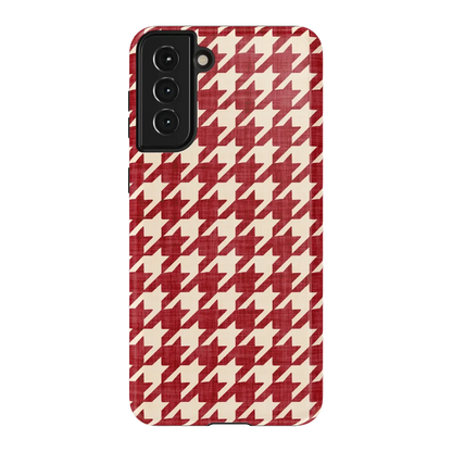 Scarlet Stitch | Red Houndstooth Case