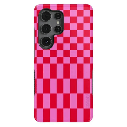 Vibe Check | Pink Checkerboard Case Phone Case Casetry Bold Flex + MagSafe® Galaxy S25 Ultra