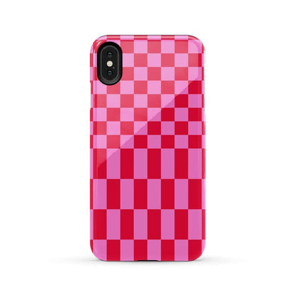 Vibe Check | Pink Checkerboard Case Phone Case Casetry Essential iPhone XS Max