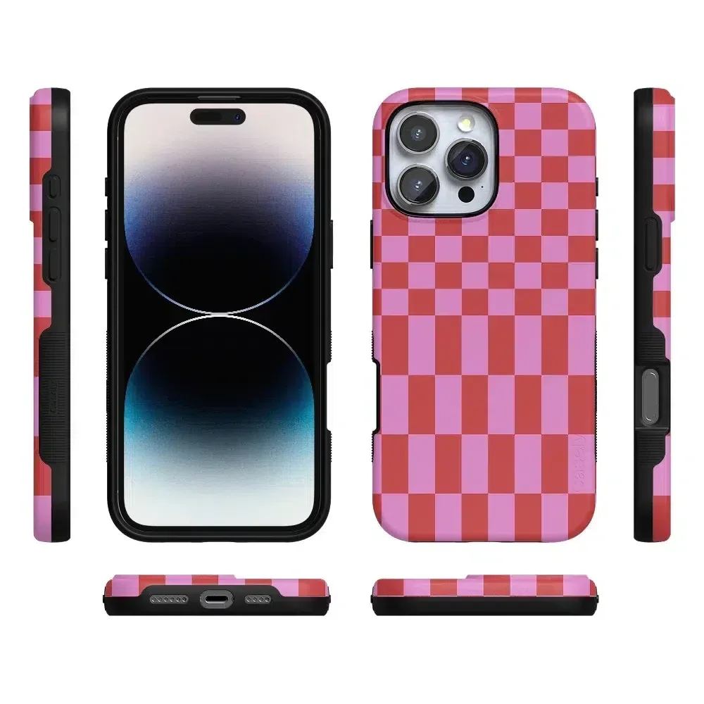 Vibe Check | Pink Checkerboard Case Phone Case Casetry