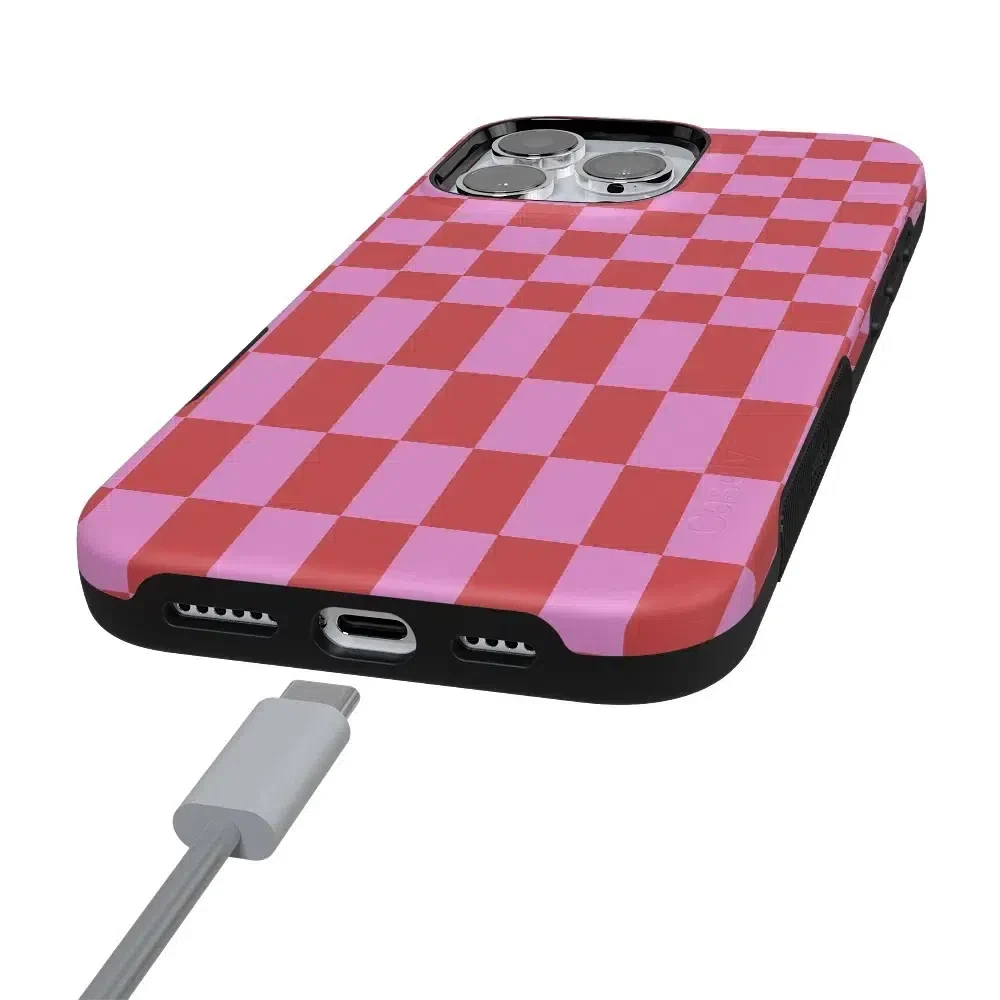 Vibe Check | Pink Checkerboard Case Phone Case Casetry