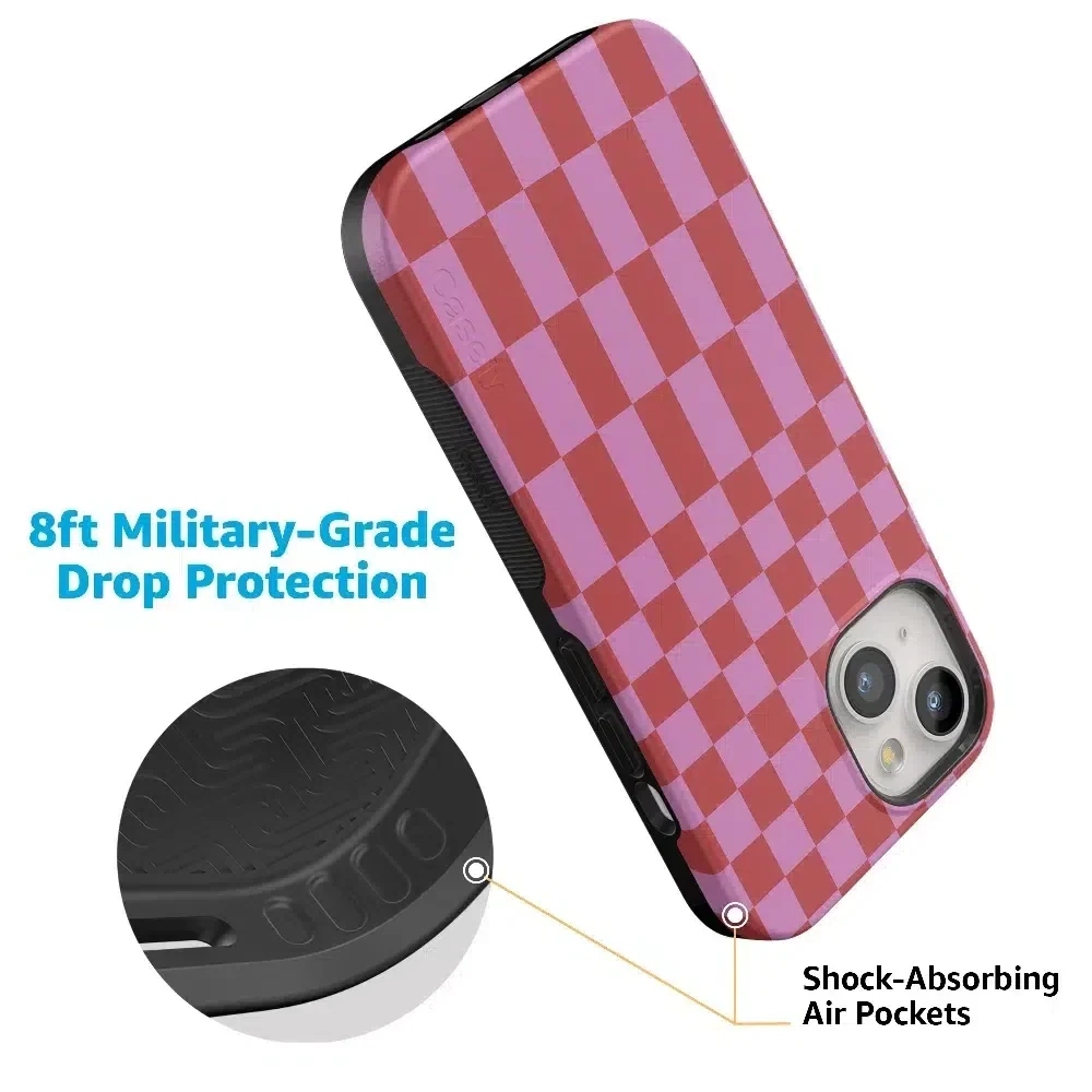 Vibe Check | Pink Checkerboard Case Phone Case Casetry
