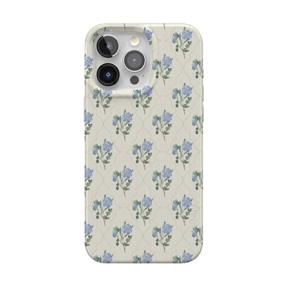 Vintage Garden | Blue Hydrangea Case iPhone Case get.casely Classic + MagSafe® iPhone 15 Pro Max
