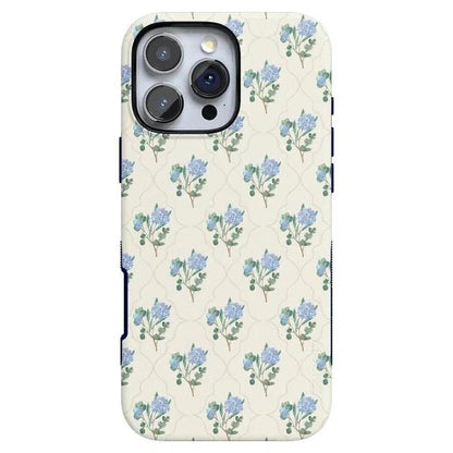 Vintage Garden | Blue Hydrangea Case iPhone Case get.casely