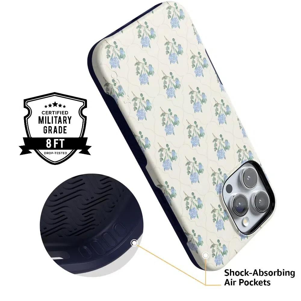 Vintage Garden | Blue Hydrangea Case iPhone Case get.casely