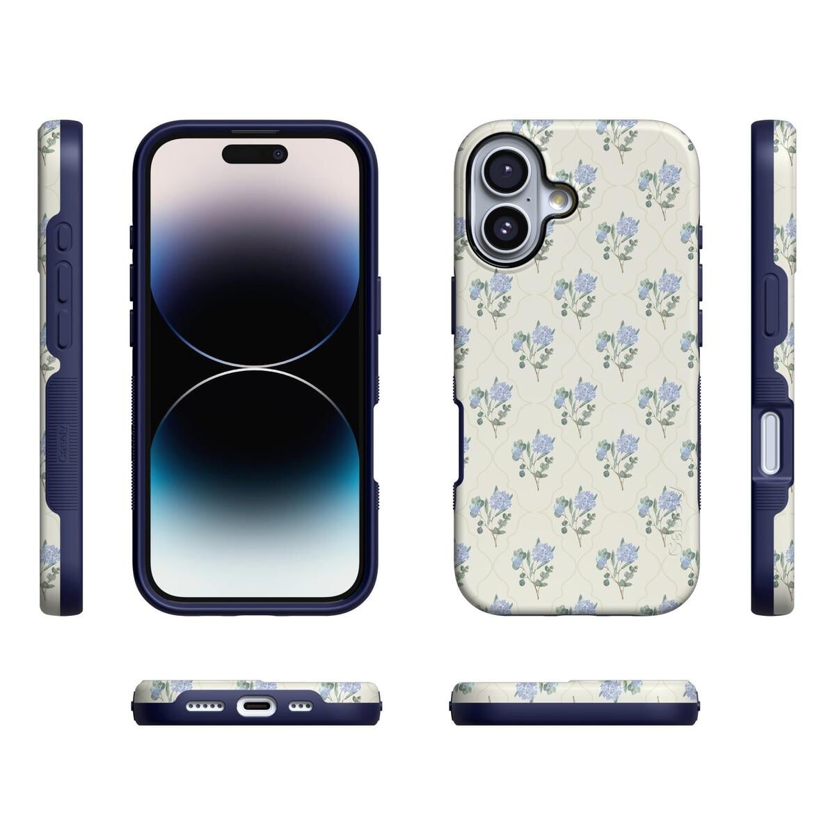 Vintage Garden | Blue Hydrangea Case iPhone Case get.casely