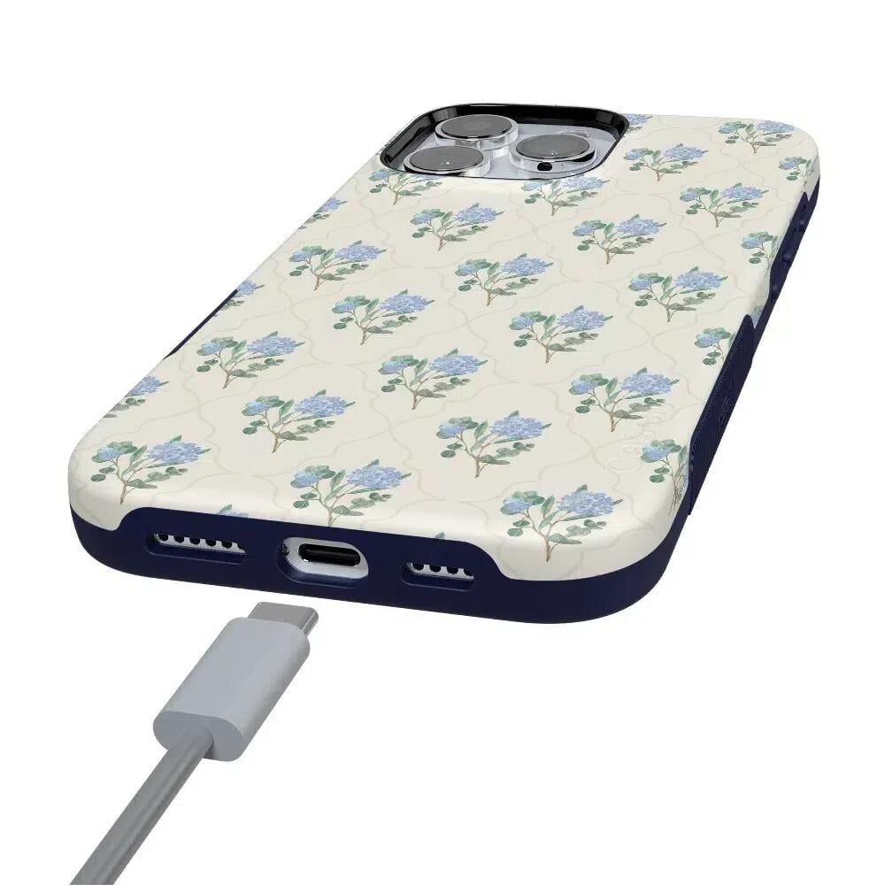 Vintage Garden | Blue Hydrangea Case iPhone Case get.casely