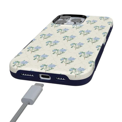 Vintage Garden | Blue Hydrangea Case iPhone Case get.casely