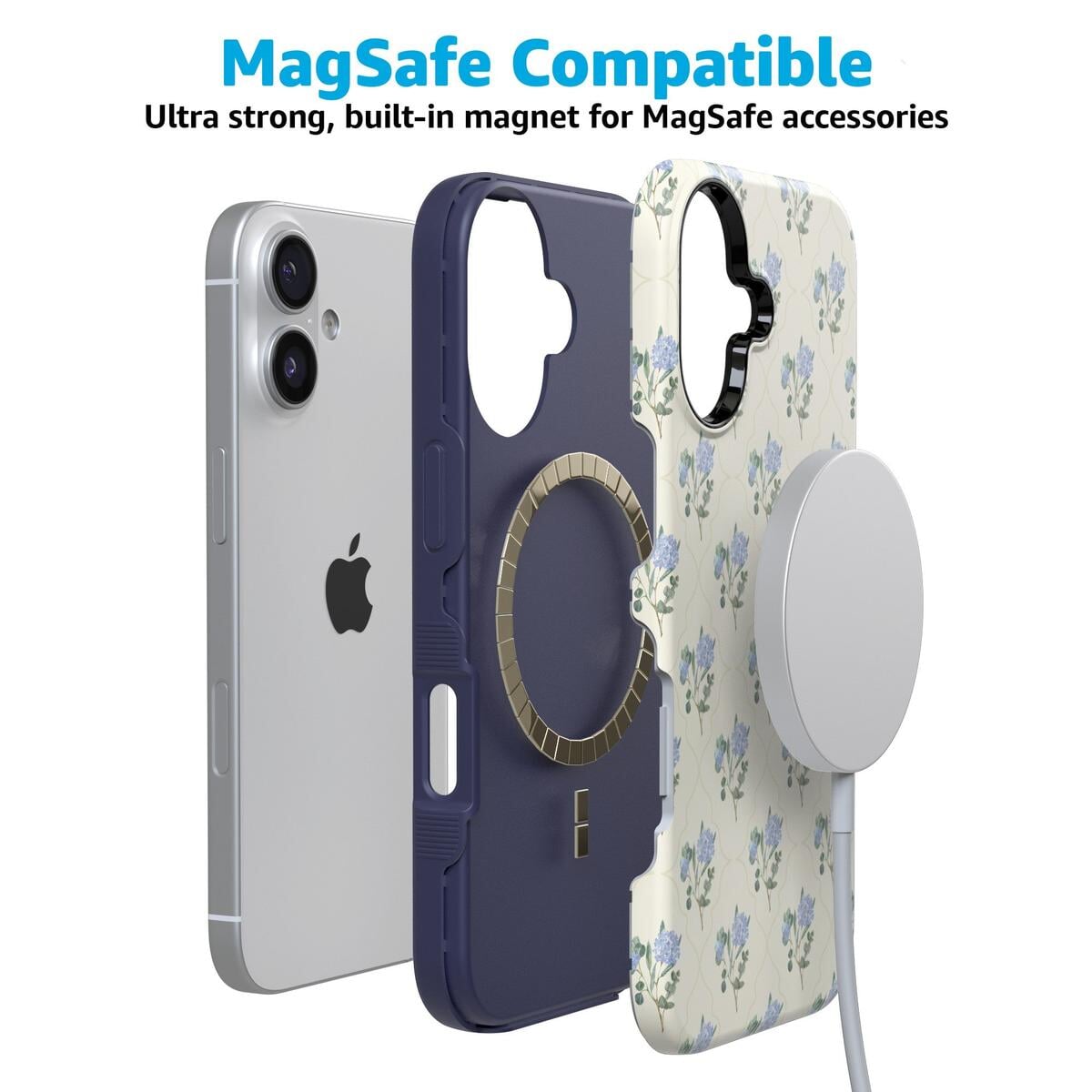 Vintage Garden | Blue Hydrangea Case iPhone Case get.casely