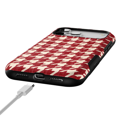 Scarlet Stitch | Red Houndstooth Case