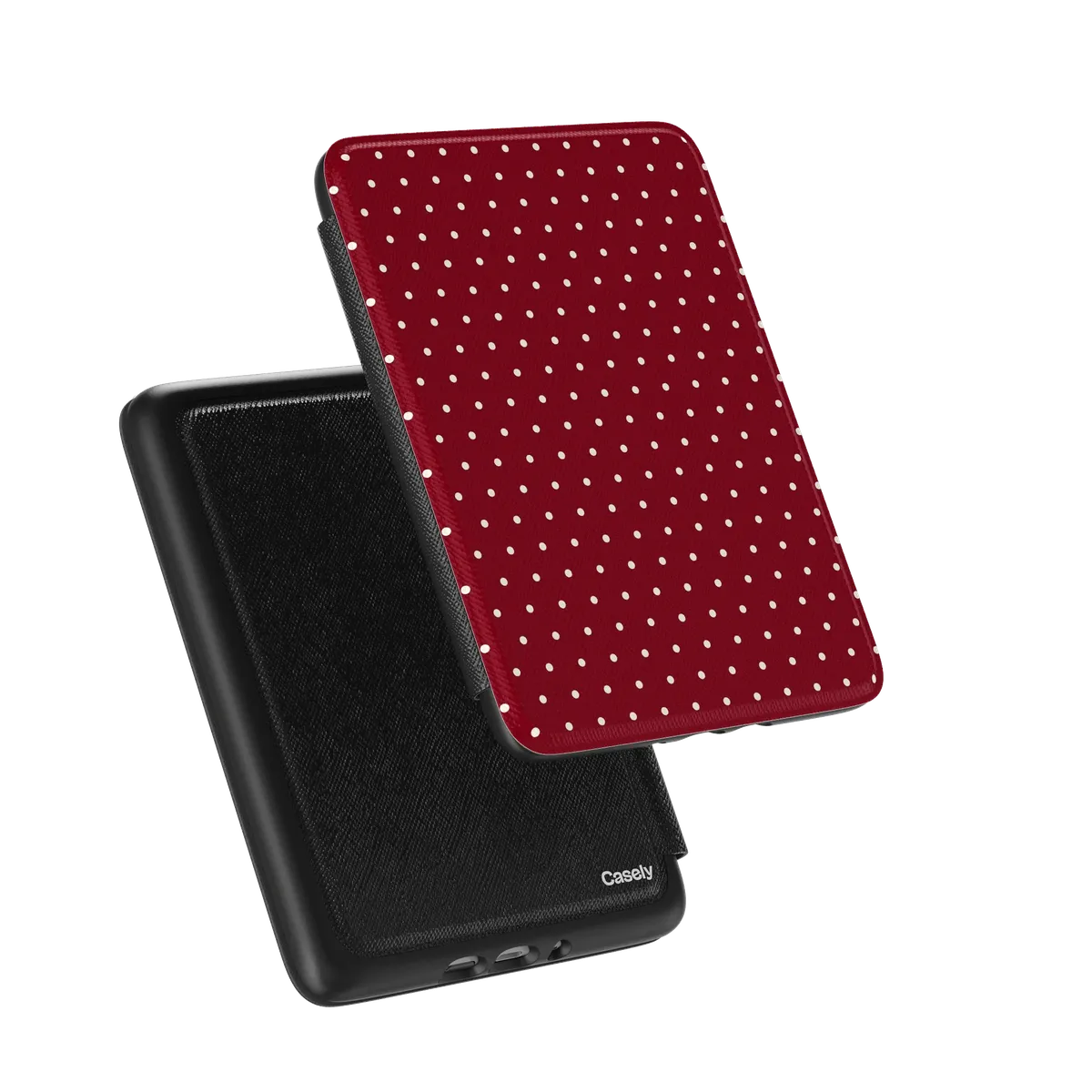 On the Dot | Maroon Polka Dot Kindle Case