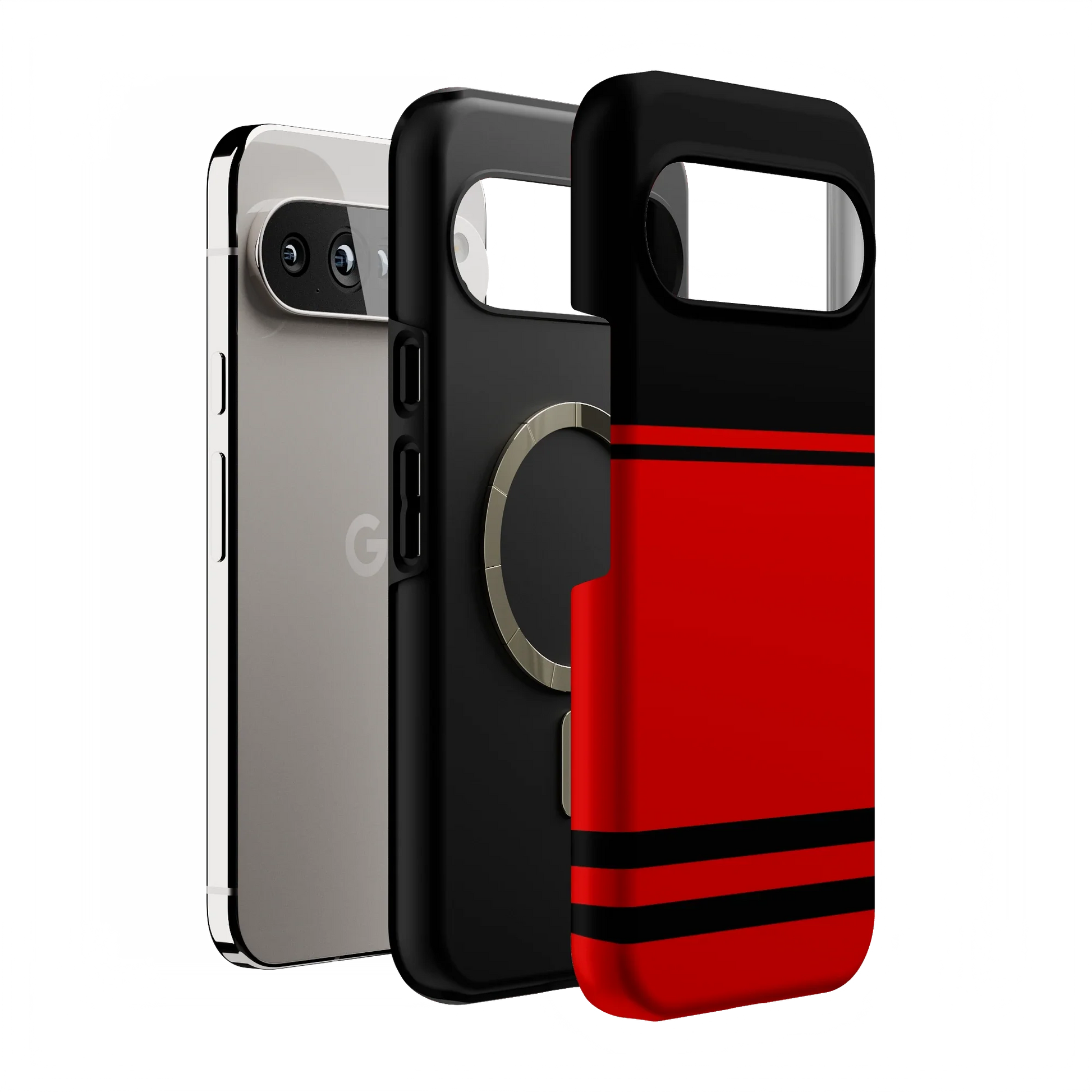Storm Warning | Black & Red Stripes Case