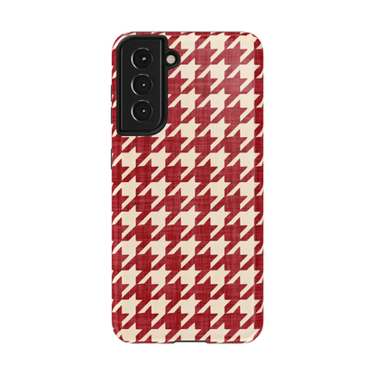 Scarlet Stitch | Red Houndstooth Case