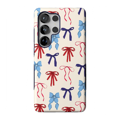 American Girlie | Red White & Blue Bows Case - Galaxy S25 Ultra