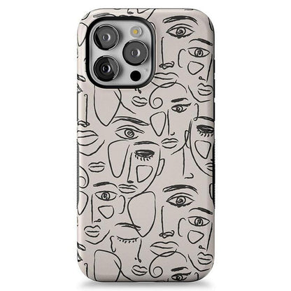 We're All Human | Minimal Face Art Case iPhone Case get.casely Bold + MagSafe® iPhone 15 Pro Max