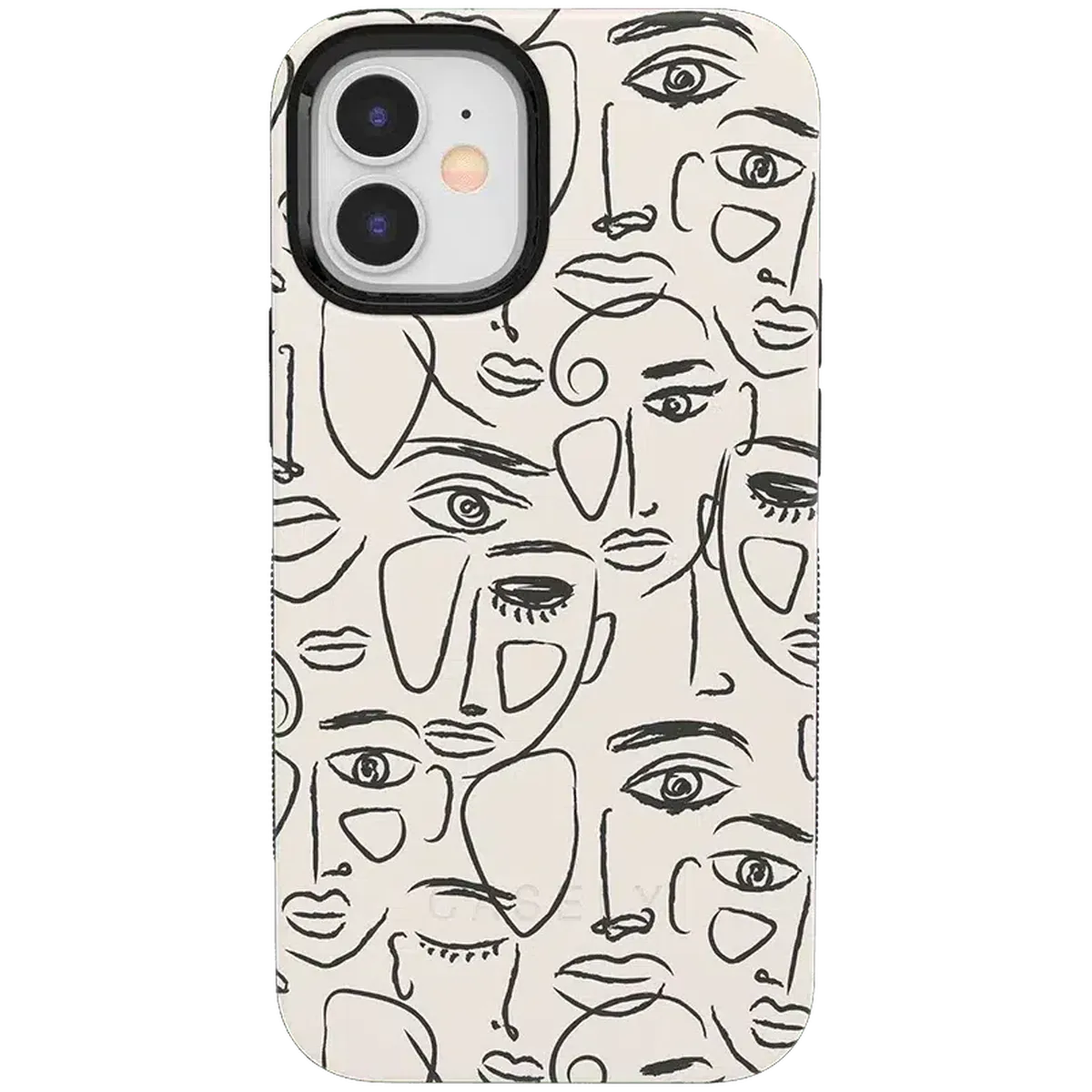 We're All Human | Minimal Face Art Case iPhone Case get.casely Bold iPhone 12