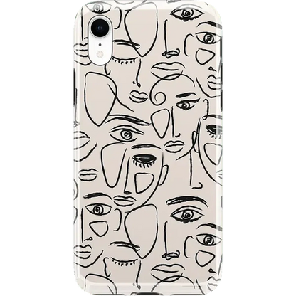We're All Human | Minimal Face Art Case iPhone Case get.casely Classic iPhone XR