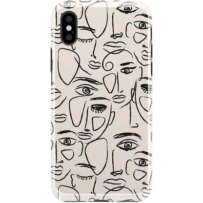 We're All Human | Minimal Face Art Case iPhone Case get.casely Classic iPhone XS Max