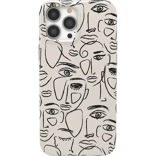 We're All Human | Minimal Face Art Case iPhone Case get.casely Classic + MagSafe® iPhone 13 Pro