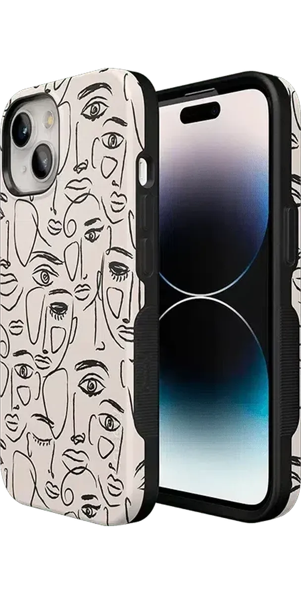 We're All Human | Minimal Face Art Case iPhone Case get.casely