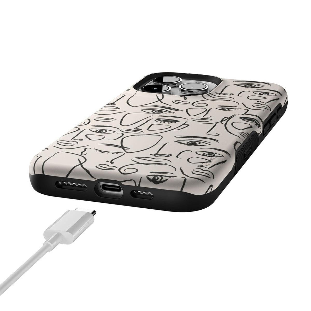 We're All Human | Minimal Face Art Case iPhone Case get.casely