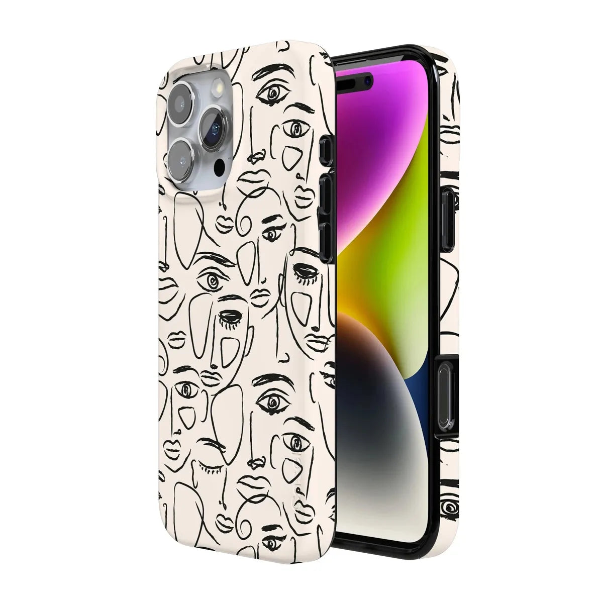 We're All Human | Minimal Face Art Case iPhone Case get.casely