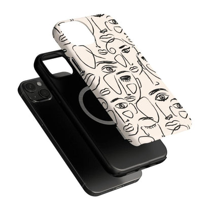 We're All Human | Minimal Face Art Case iPhone Case get.casely