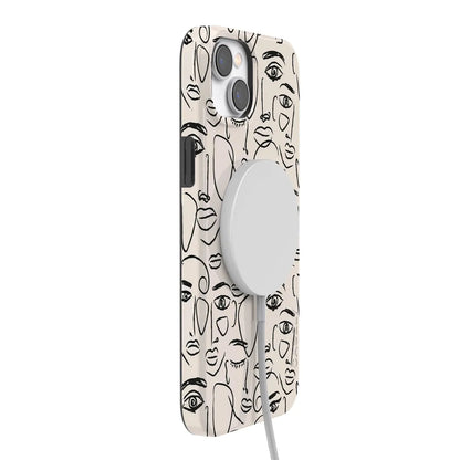 We're All Human | Minimal Face Art Case iPhone Case get.casely