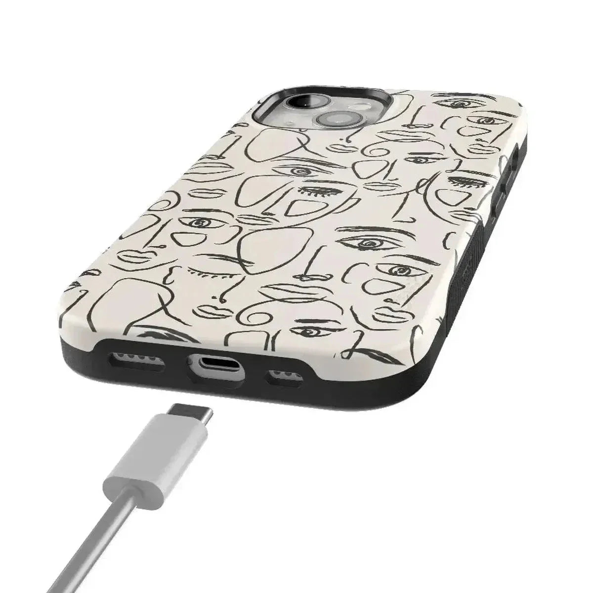 We're All Human | Minimal Face Art Case iPhone Case get.casely