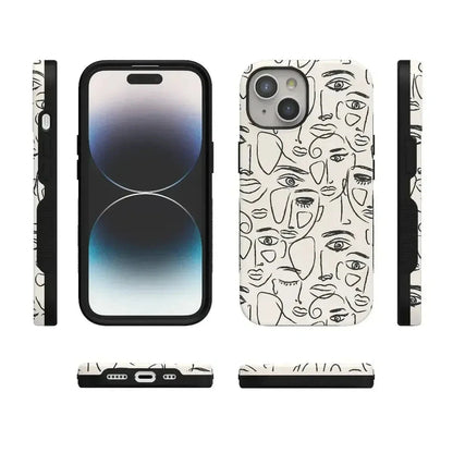 We're All Human | Minimal Face Art Case iPhone Case get.casely