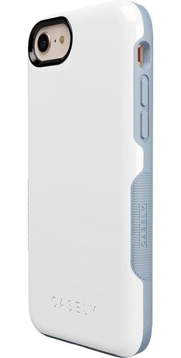 White on Light Blue iPhone Case get.casely