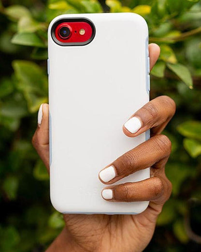 White on Light Blue | Ultra-Protective Bold Case iPhone Case get.casely