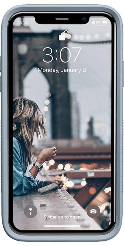 White on Light Blue iPhone Case get.casely