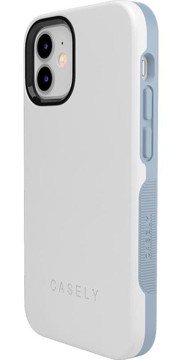 White on Light Blue iPhone Case get.casely
