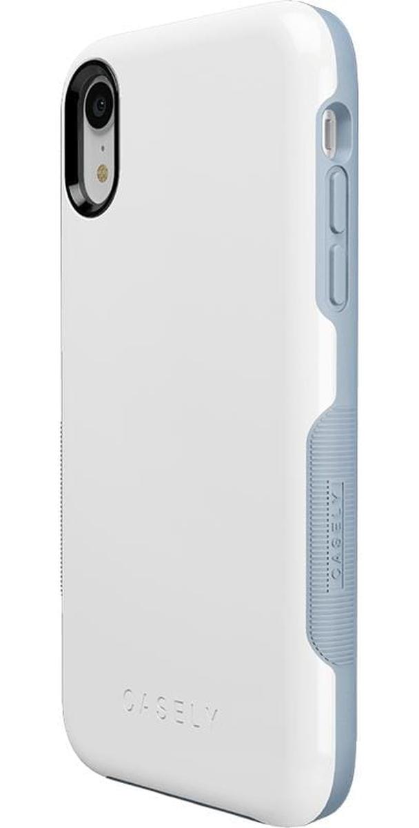 White on Light Blue iPhone Case get.casely