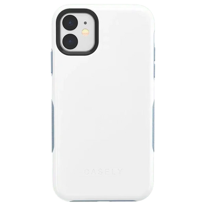 White on Light Blue | Ultra-Protective Bold Case iPhone Case get.casely