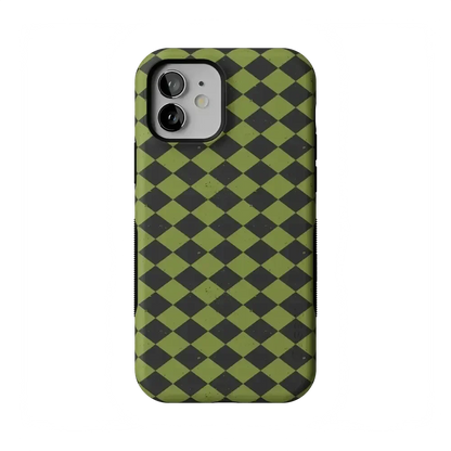 Wicked Hex | Green Checkered Case Phone Case get.casely Bold Flex + MagSafe® iPhone 12 Mini