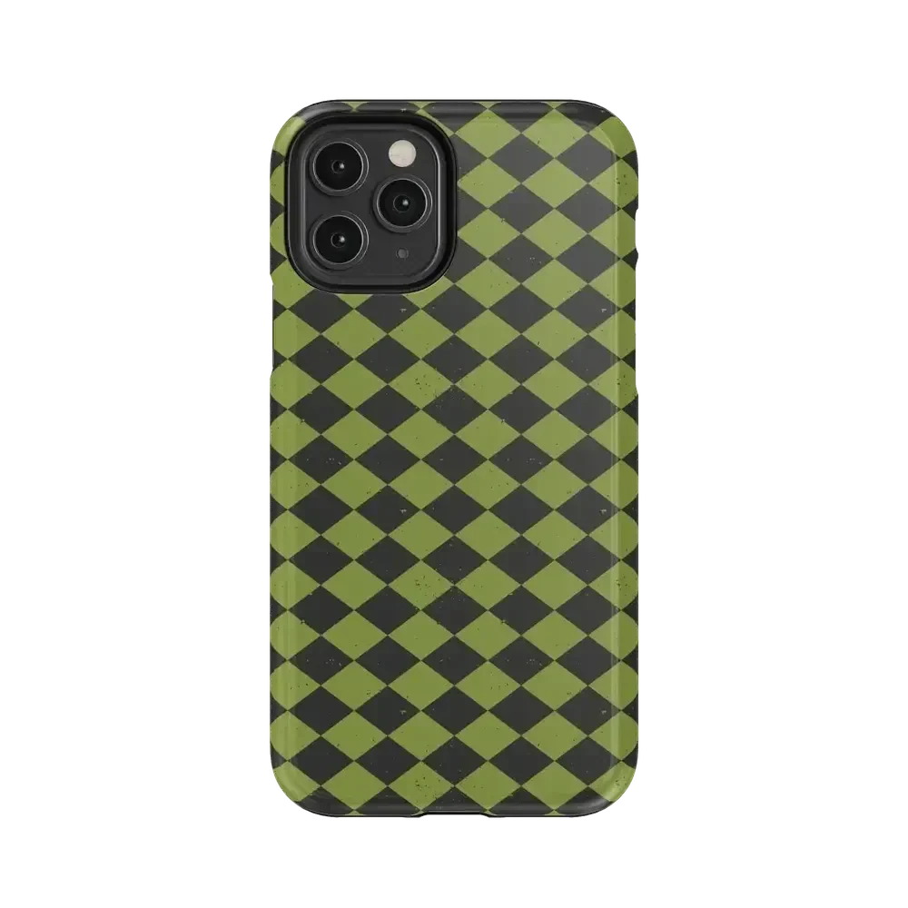Wicked Hex | Green Checkered Case Phone Case get.casely Essential iPhone 11 Pro