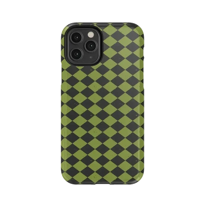 Wicked Hex | Green Checkered Case Phone Case get.casely Essential iPhone 11 Pro